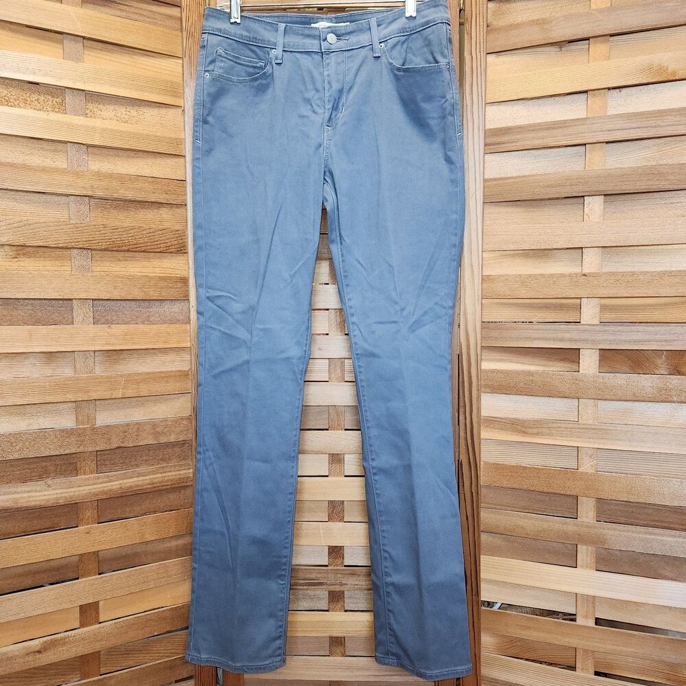 Levi's Mid Rise Skinny Dark Gray Canvas Pants Women Size 30 Cotton
